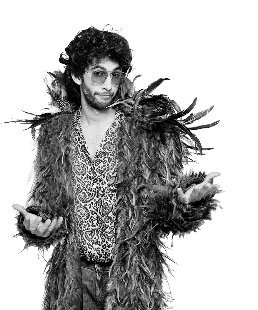 תמונה של סטודנט בשחור לבן